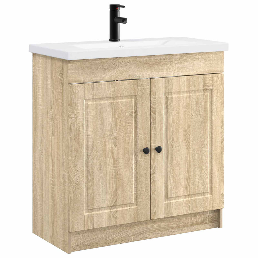 Badkamermeubelset Sonoma Eiken 56 x 37,5 x 81 cm Bewerkt hout