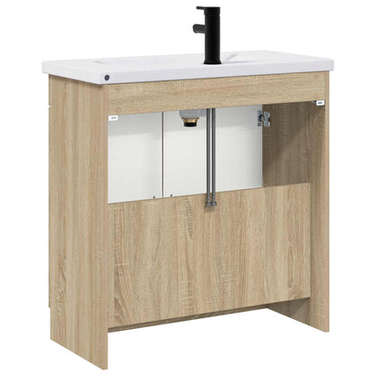 Badkamermeubelset Sonoma Eiken 56 x 37,5 x 81 cm Bewerkt hout