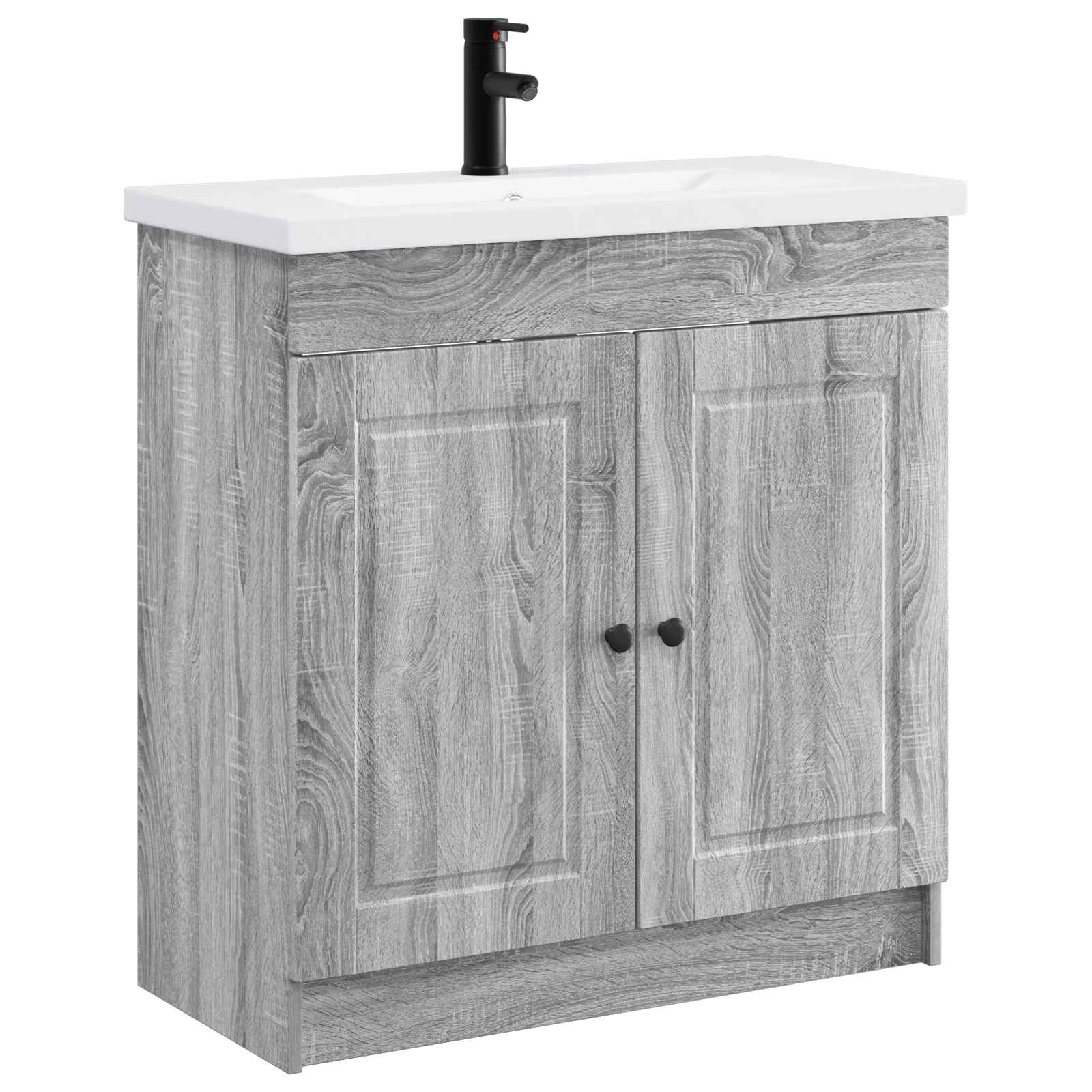 Badkamermeubelset Grijs Sonoma 56 x 37,5 x 81 cm Bewerkt hout