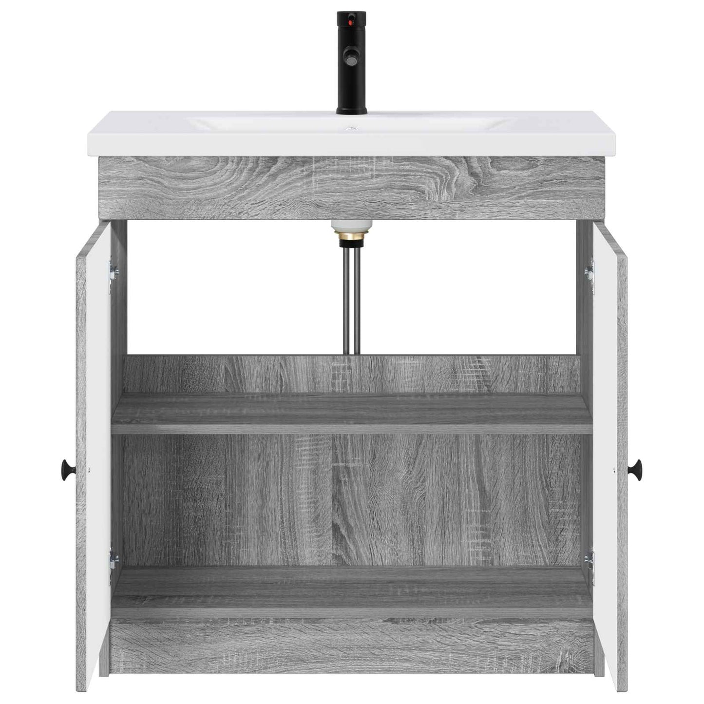 Badkamermeubelset Grijs Sonoma 56 x 37,5 x 81 cm Bewerkt hout
