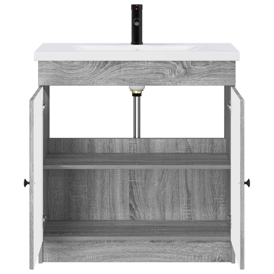 Badkamermeubelset Grijs Sonoma 56 x 37,5 x 81 cm Bewerkt hout