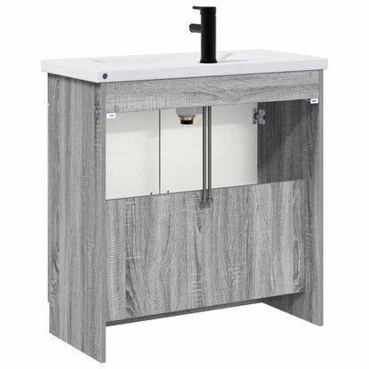 Badkamermeubelset Grijs Sonoma 56 x 37,5 x 81 cm Bewerkt hout