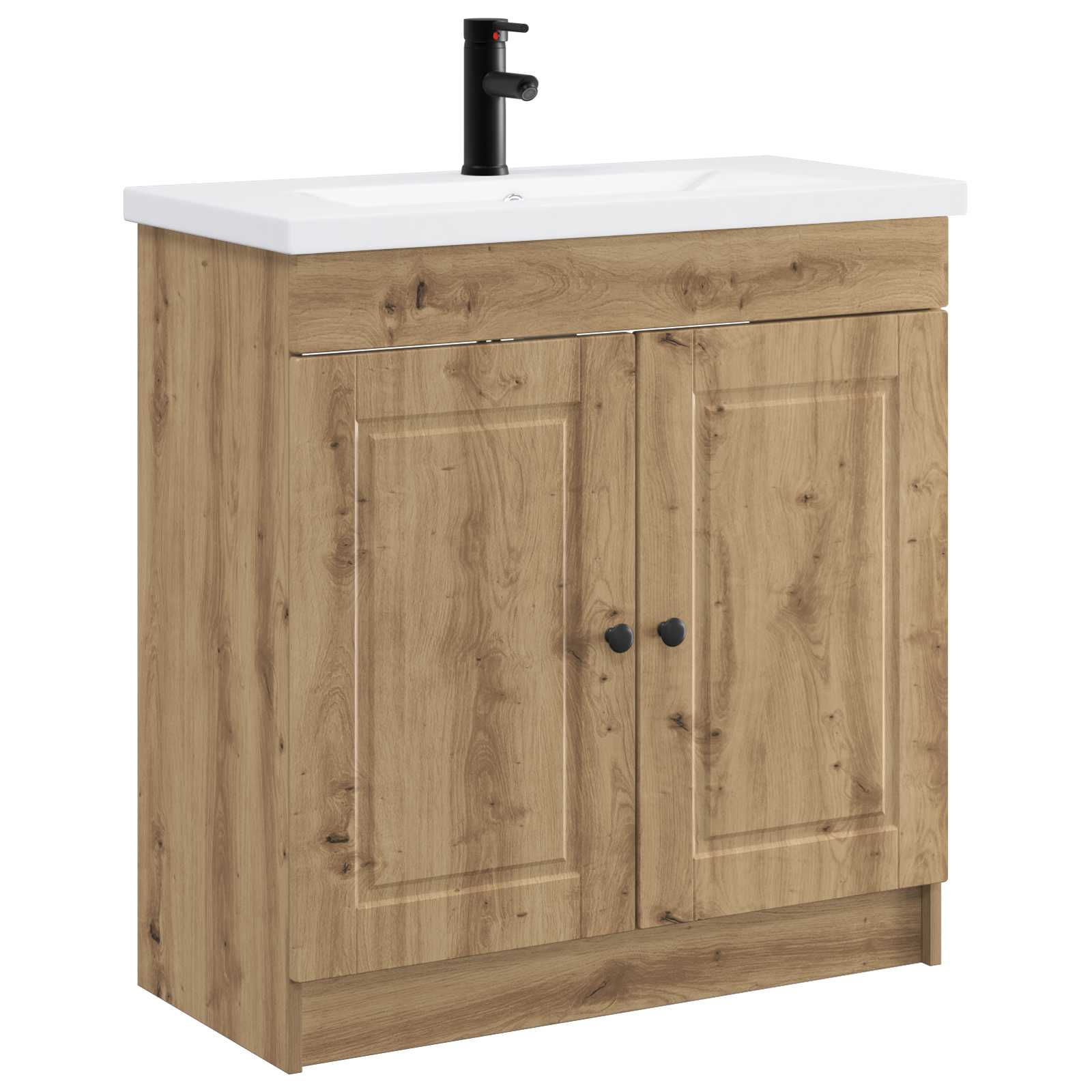 Badkamermeubelset Artisanaal eiken 56 x 37,5 x 81 cm