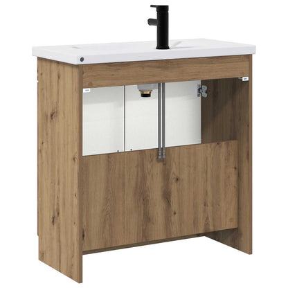 Badkamermeubelset Artisanaal eiken 56 x 37,5 x 81 cm