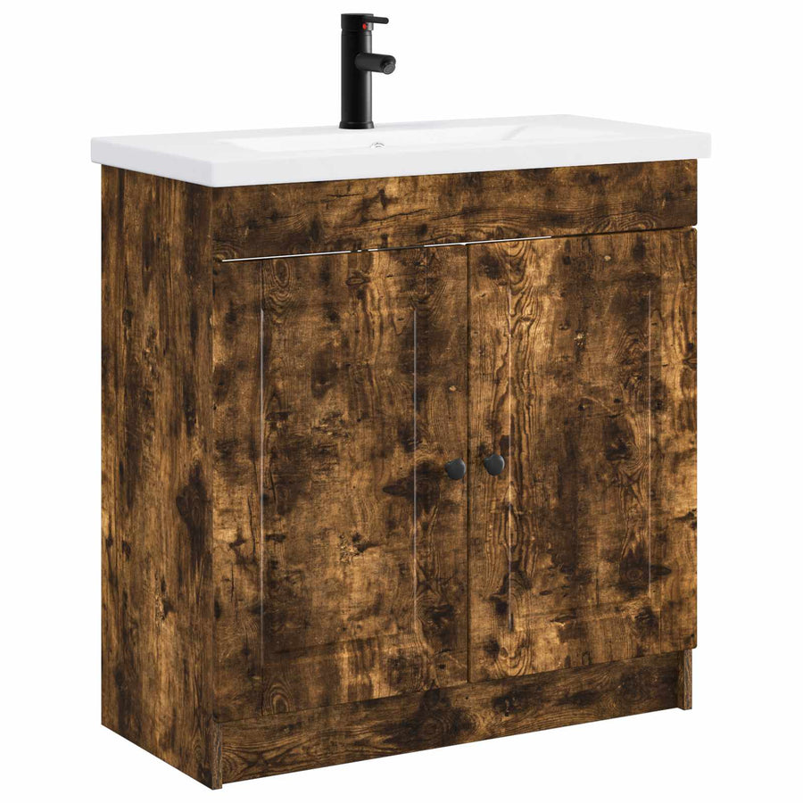 Badkamermeubelset Gerookt eiken 78,5 x 37,5 x 81 cm