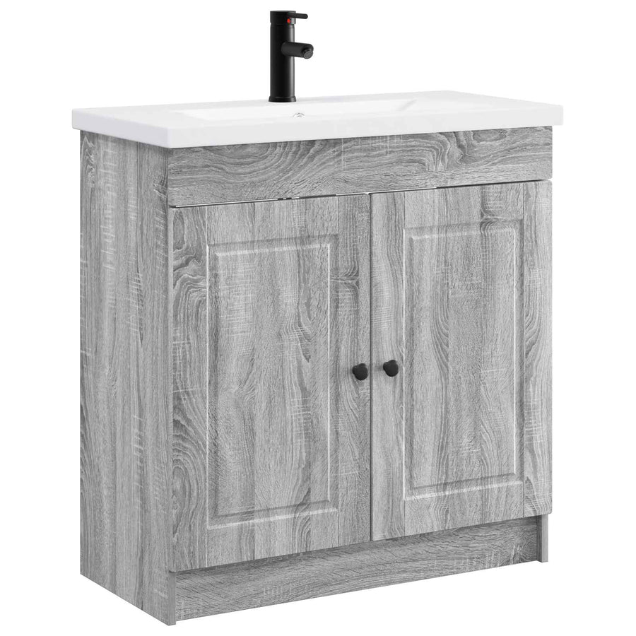Badkamermeubelset Grijs Sonoma 78,5 x 37,5 x 81 cm Bewerkt hout