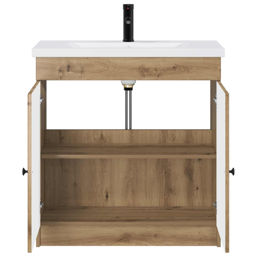 Badkamermeubelset Artisanaal eiken 78,5 x 37,5 x 81 cm