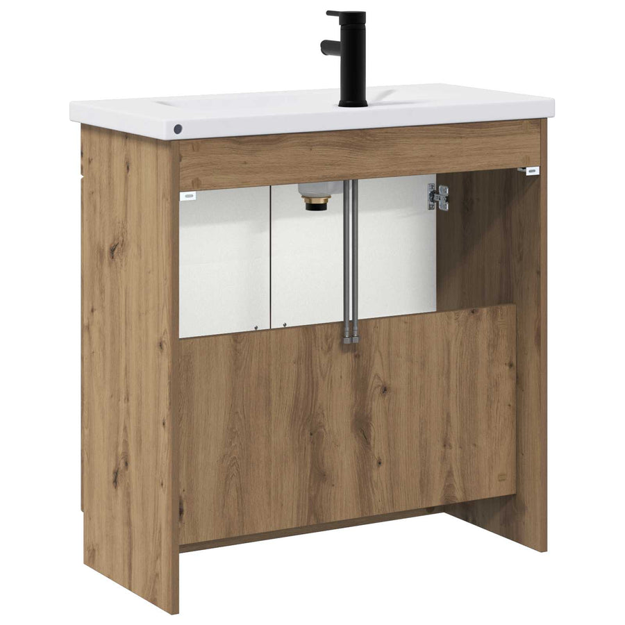 Badkamermeubelset Artisanaal eiken 78,5 x 37,5 x 81 cm
