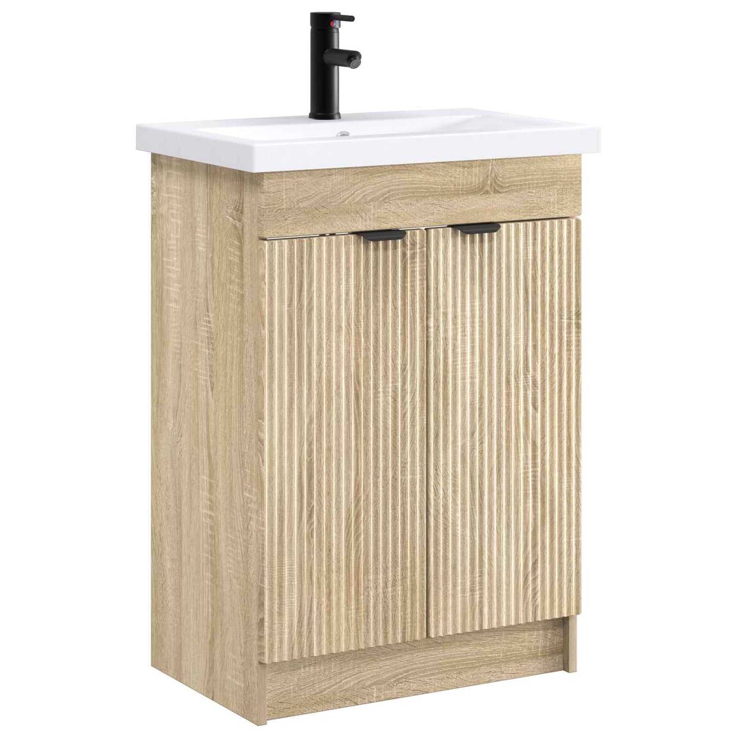 Badkamermeubelset Sonoma Eiken 56 x 37,5 x 81 cm Bewerkt hout