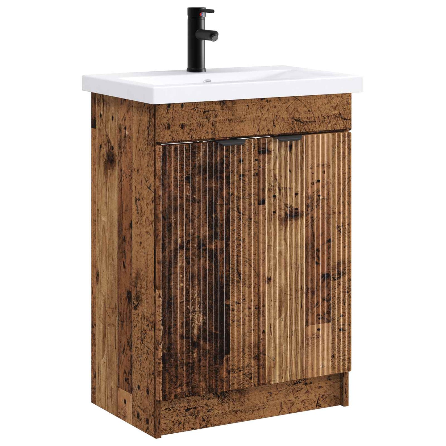 Badkamermeubelset Oud hout 56 x 37,5 x 81 cm Bewerkt hout