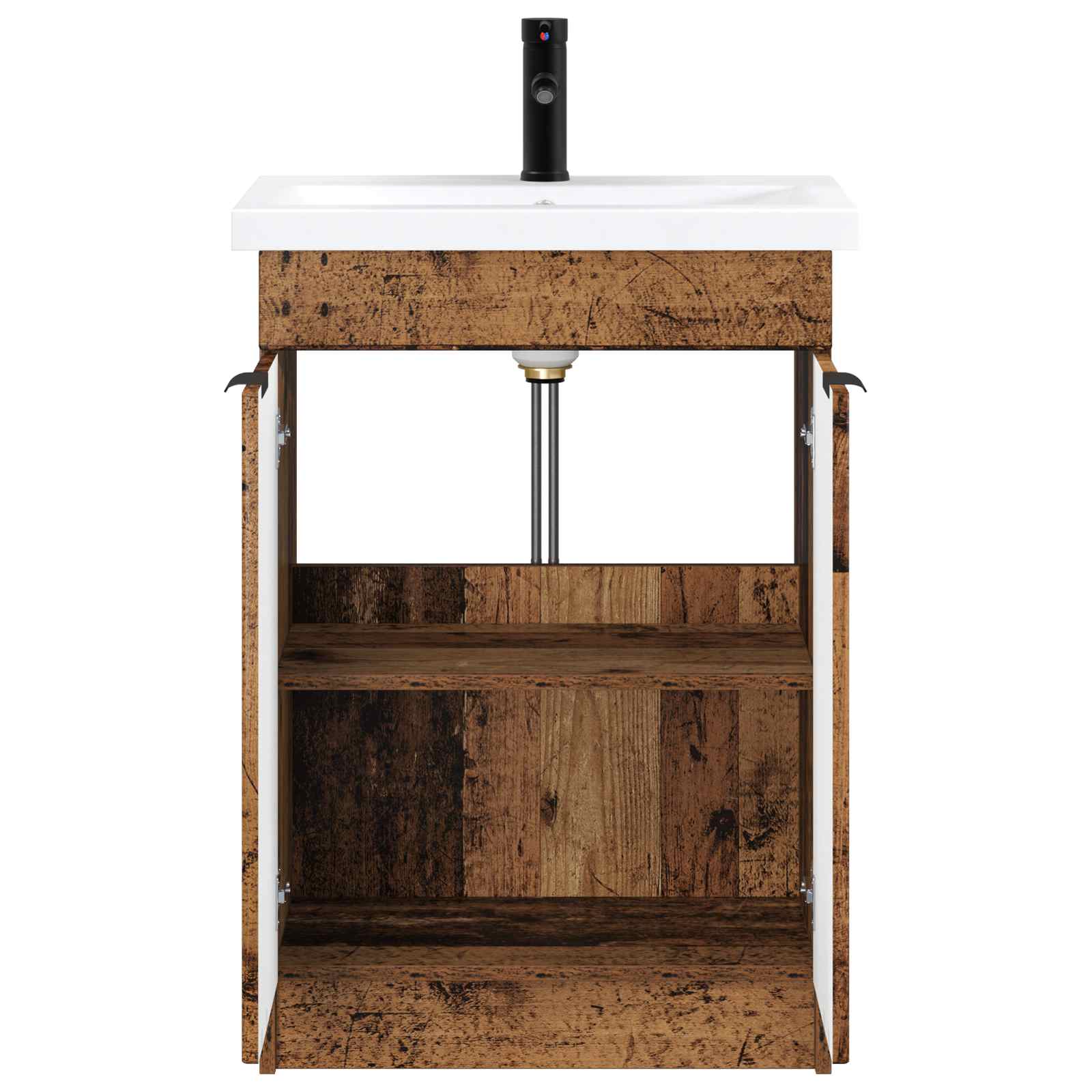 Badkamermeubelset Oud hout 56 x 37,5 x 81 cm Bewerkt hout