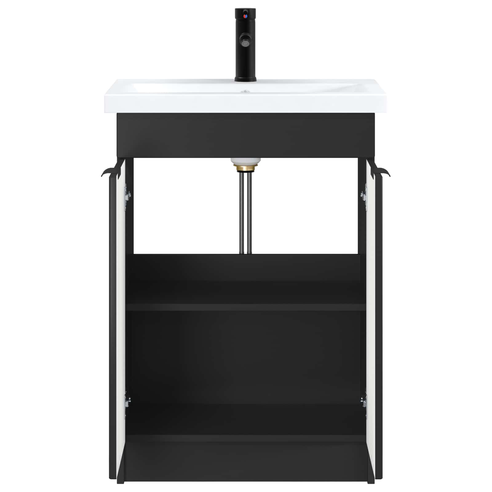 Badkamermeubelset Zwart 78,5 x 37,5 x 81 cm Bewerkt hout