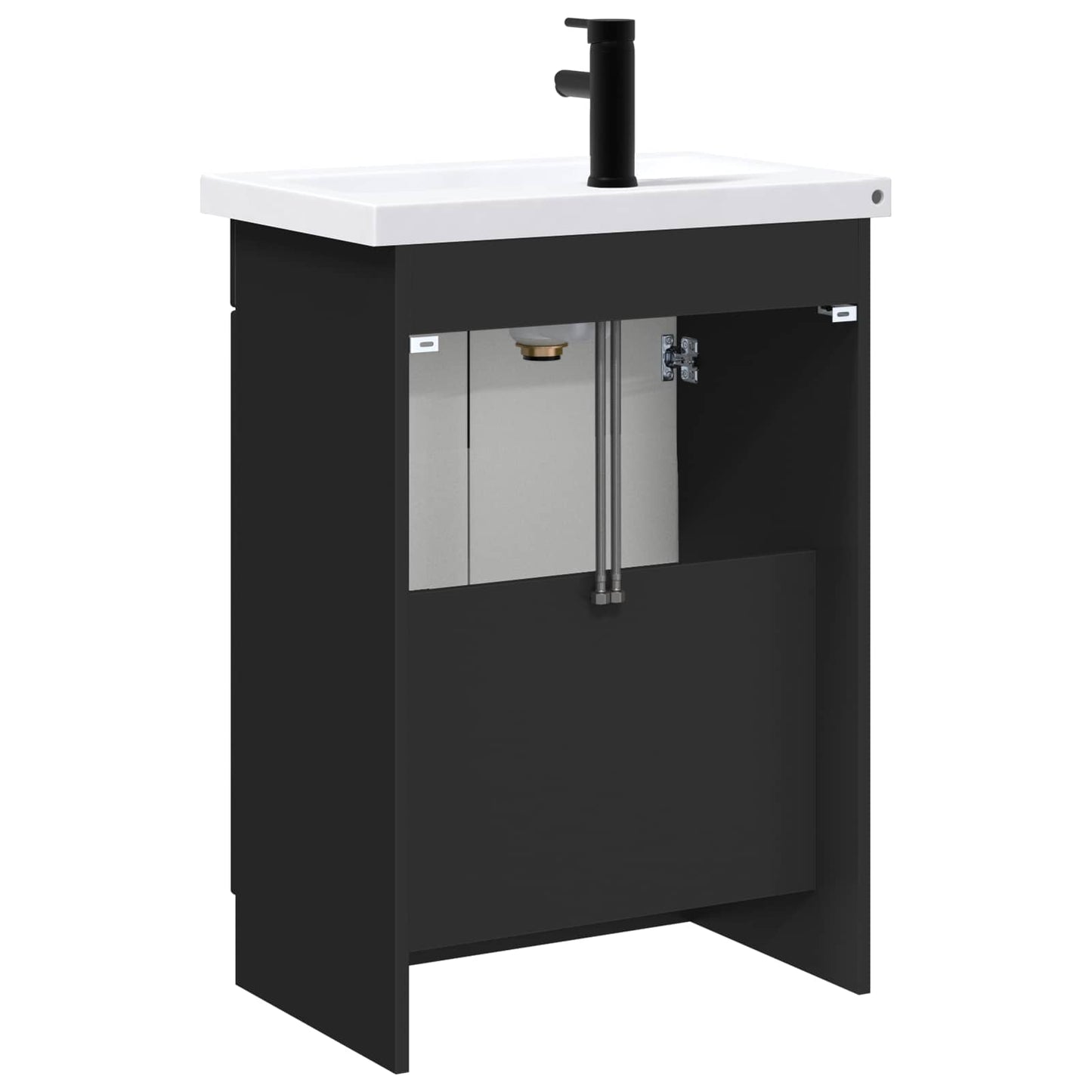 Badkamermeubelset Zwart 78,5 x 37,5 x 81 cm Bewerkt hout