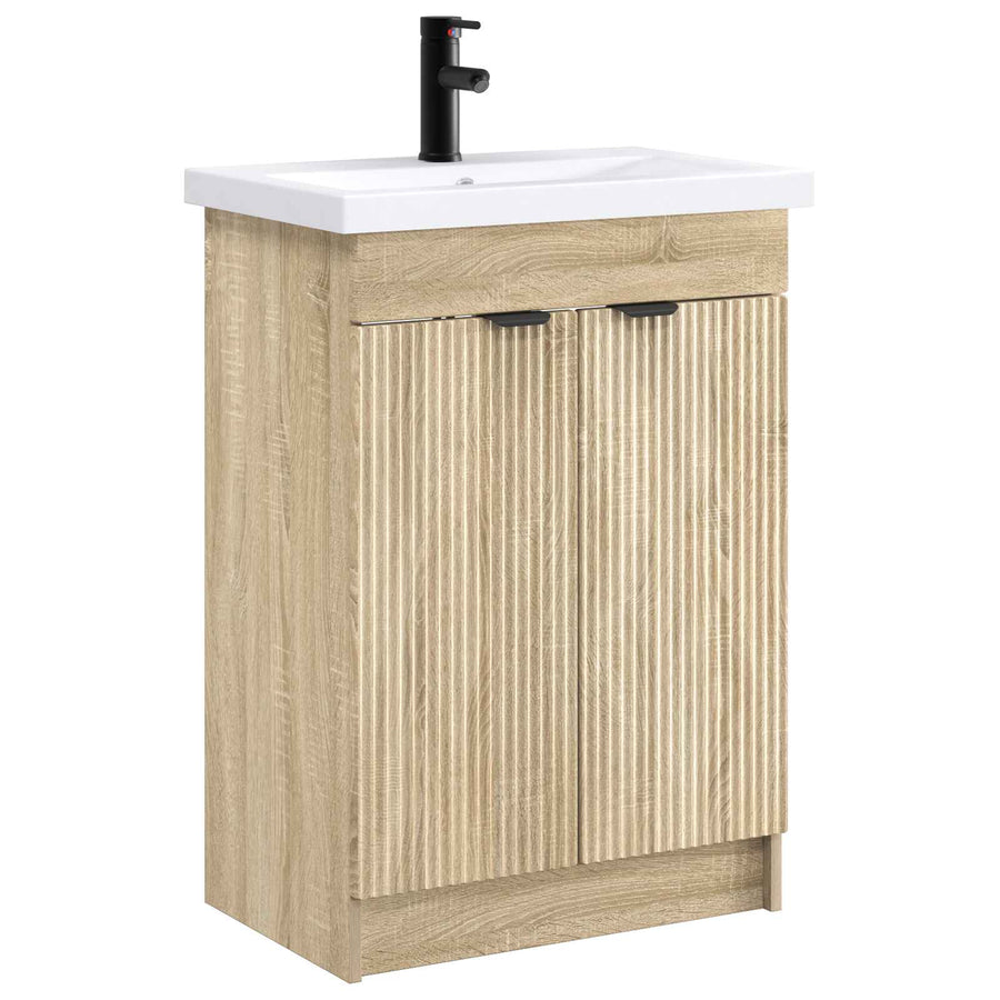 Badkamermeubelset Sonoma Eiken 78,5 x 37,5 x 81 cm Bewerkt hout