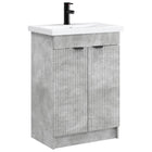 Badkamermeubelset betongrijs 78,5x37,5x81 cm bewerkt hout