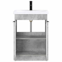 Badkamermeubelset Betongrijs 78,5 x 37,5 x 81 cm Bewerkt hout