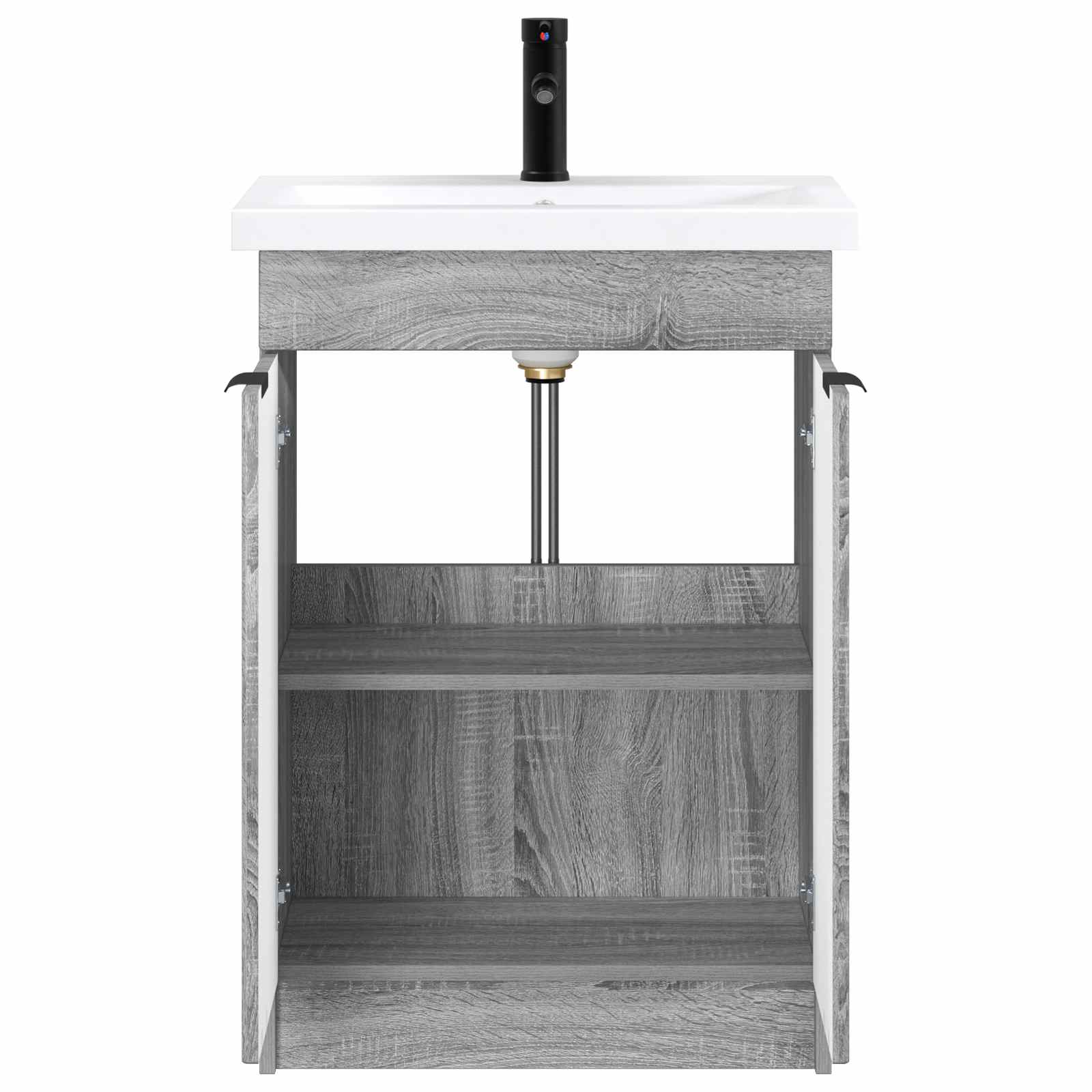 Badkamermeubelset Grijs Sonoma 78,5 x 37,5 x 81 cm Bewerkt hout