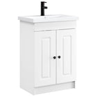 Badkamermeubelset 56x37,5x81 cm wit bewerkt hout