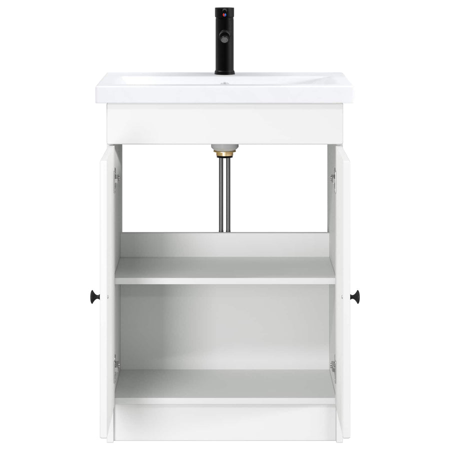Badkamermeubelset Wit 56 x 37,5 x 81 cm Bewerkt hout