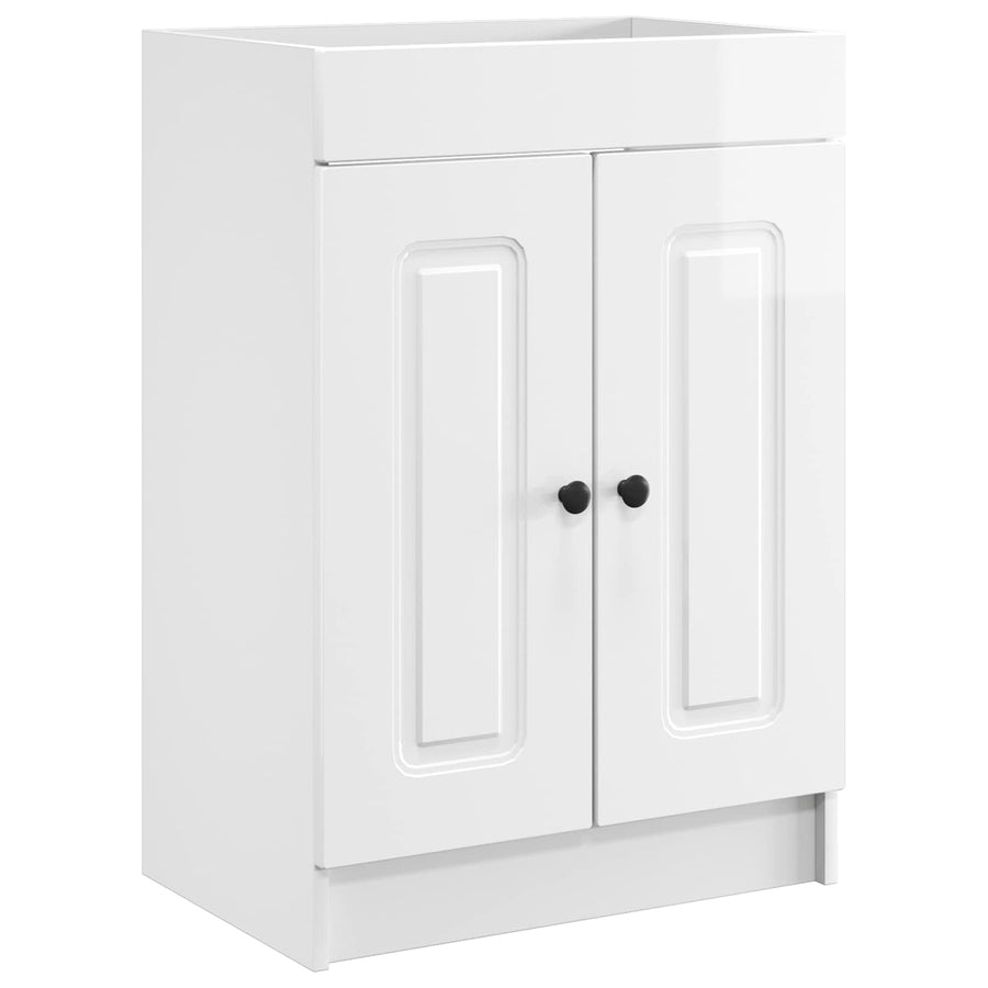 Badkamermeubelset Hoogglans Wit 56 x 37,5 x 81 cm Bewerkt hout