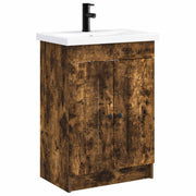 Badkamermeubelset gerookt eiken 56x37,5x81 cm