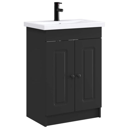 Badkamermeubelset Zwart 78,5 x 37,5 x 81 cm Bewerkt hout