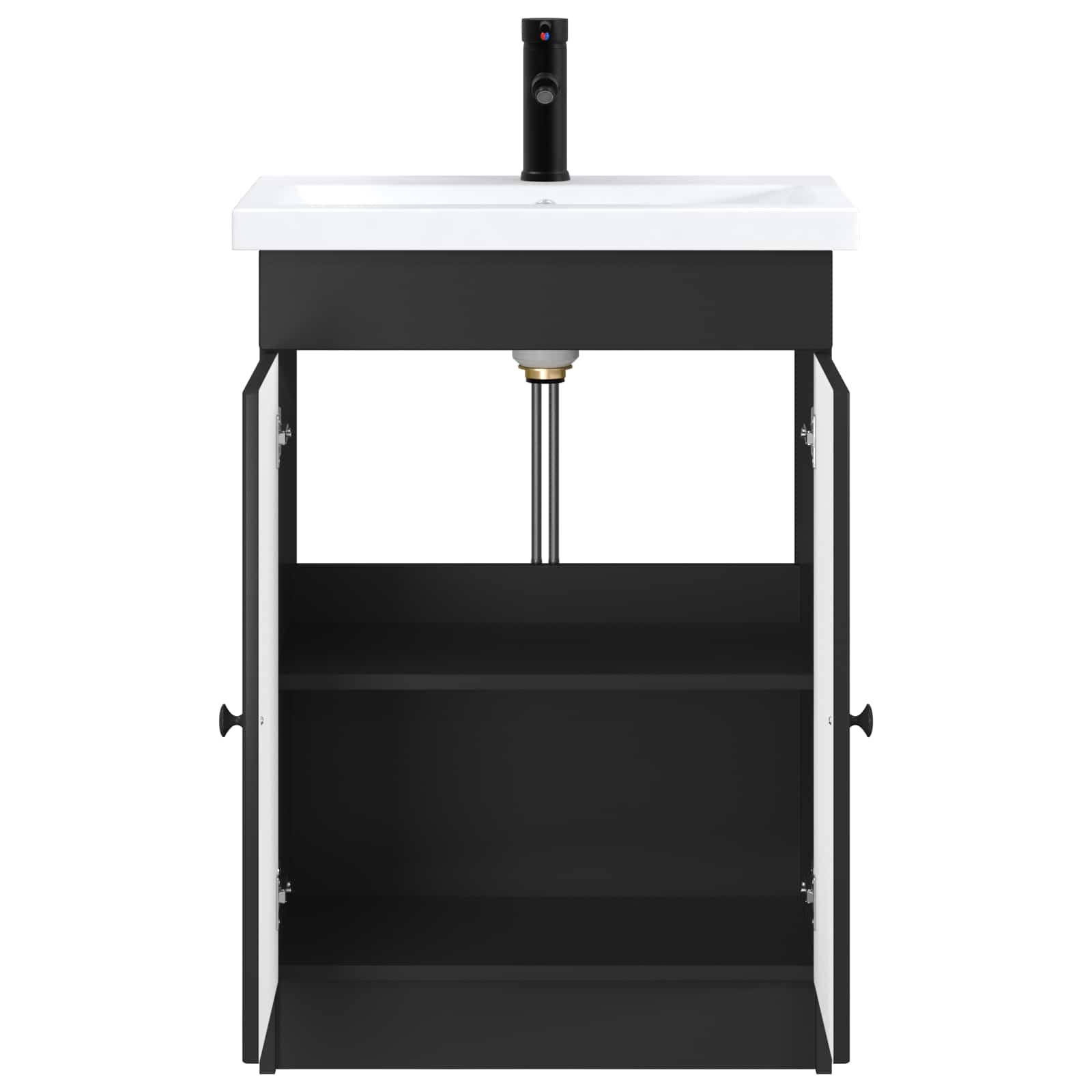 Badkamermeubelset Zwart 78,5 x 37,5 x 81 cm Bewerkt hout