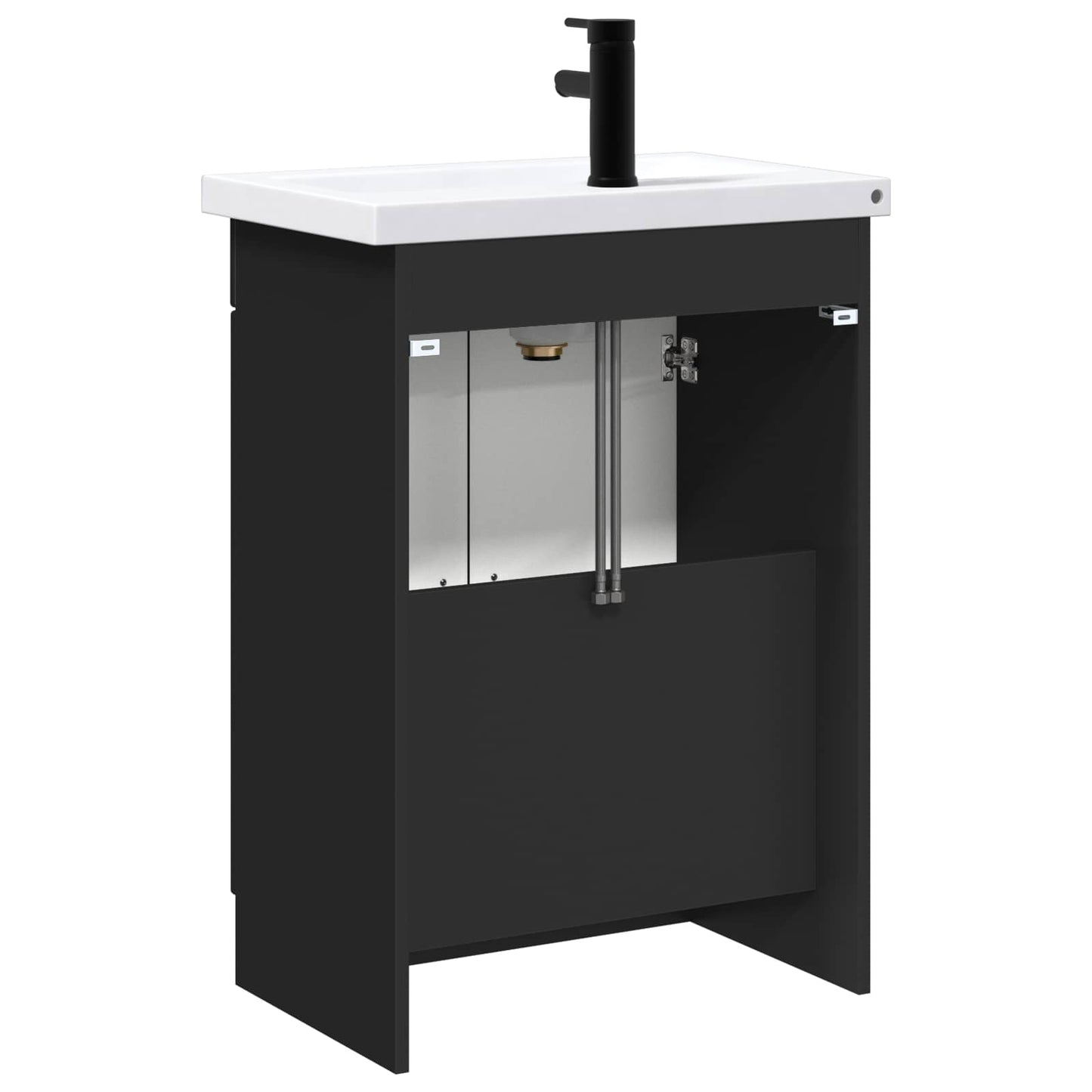Badkamermeubelset Zwart 78,5 x 37,5 x 81 cm Bewerkt hout