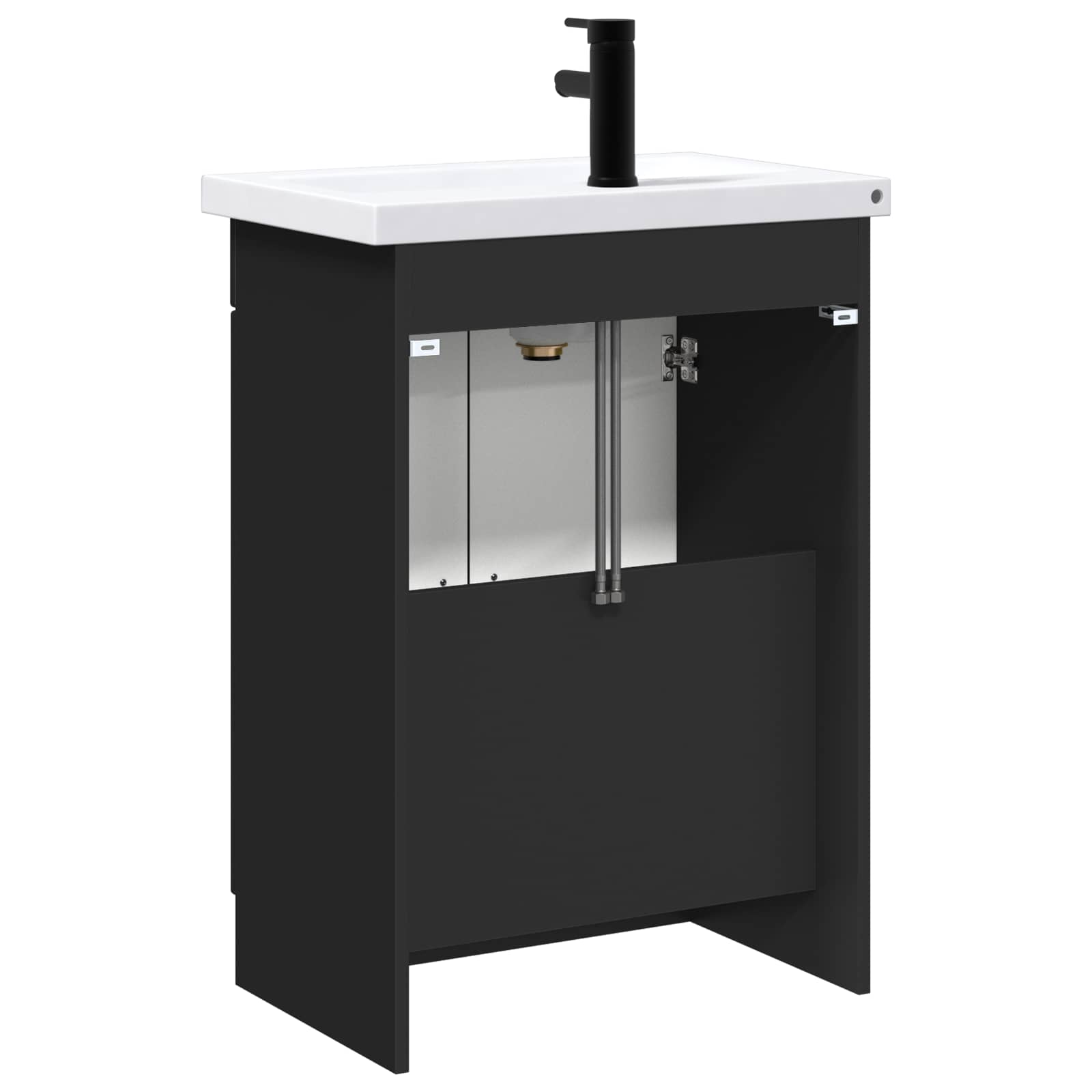 Badkamermeubelset Zwart 78,5 x 37,5 x 81 cm Bewerkt hout