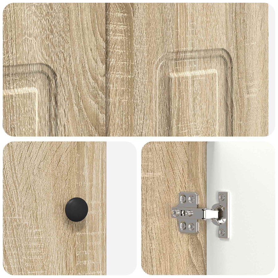 Badkamermeubelset Sonoma Eiken 78,5 x 37,5 x 81 cm Bewerkt hout