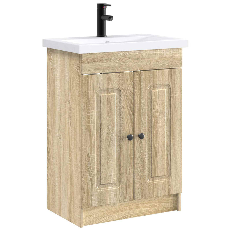 Badkamermeubelset Sonoma Eiken 78,5 x 37,5 x 81 cm Bewerkt hout