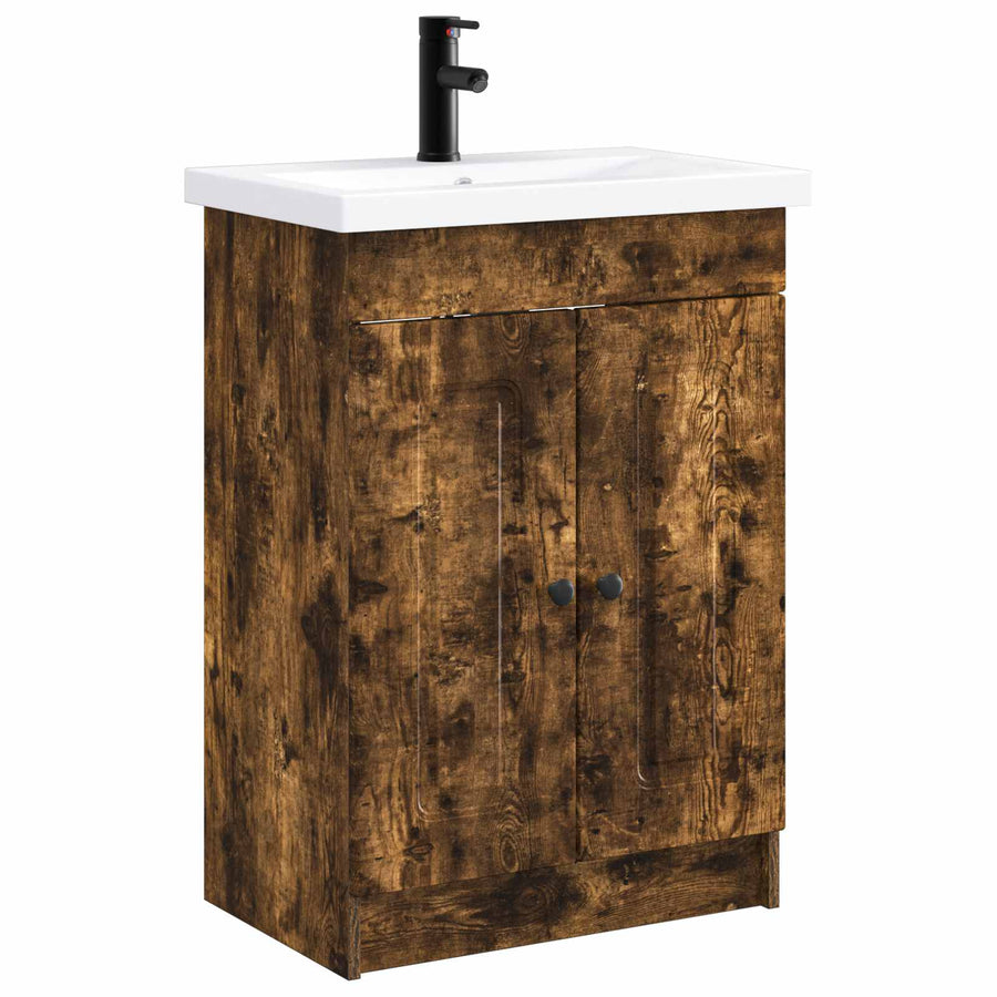 Badkamermeubelset Gerookt eiken 78,5 x 37,5 x 81 cm