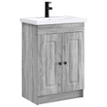 Badkamermeubelset Grijs Sonoma 78,5 x 37,5 x 81 cm Bewerkt hout