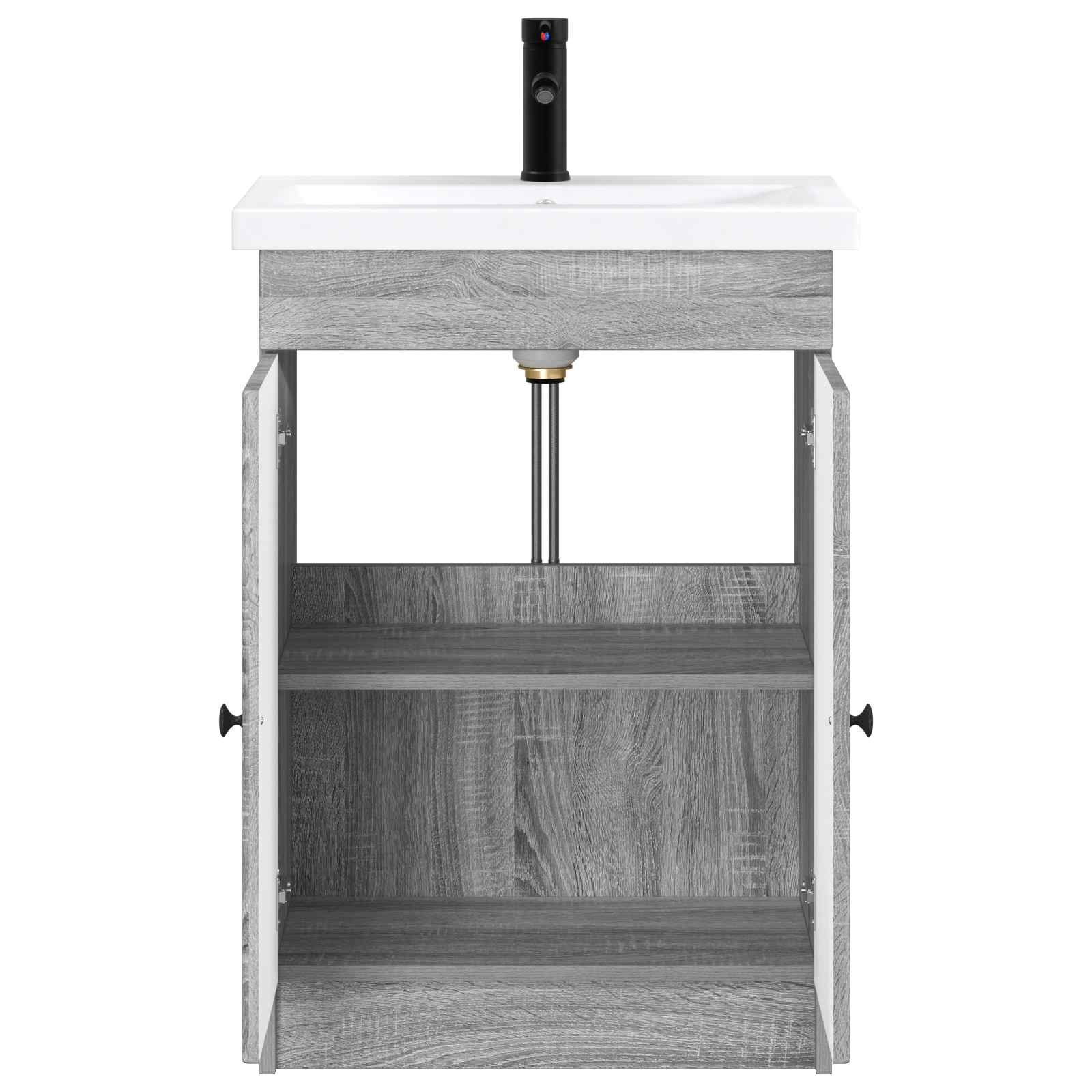 Badkamermeubelset Grijs Sonoma 78,5 x 37,5 x 81 cm Bewerkt hout
