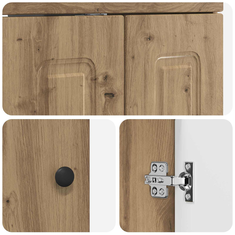 Badkamermeubelset Artisanaal eiken 78,5 x 37,5 x 81 cm