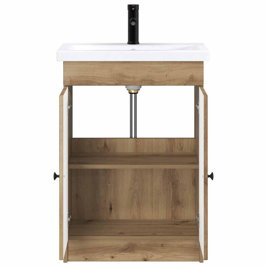 Badkamermeubelset Artisanaal eiken 78,5 x 37,5 x 81 cm