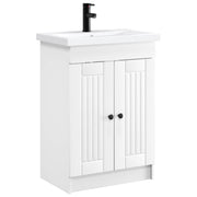 Badkamermeubelset 56x37,5x81 cm wit bewerkt hout
