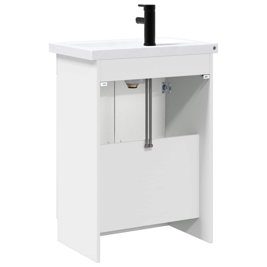 Badkamermeubelset Wit 56 x 37,5 x 81 cm Bewerkt hout