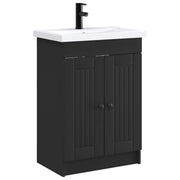 Badkamermeubelset zwart 56x37,5x81 cm