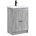Badkamermeubelset Grijs Sonoma 56 x 37,5 x 81 cm Bewerkt hout