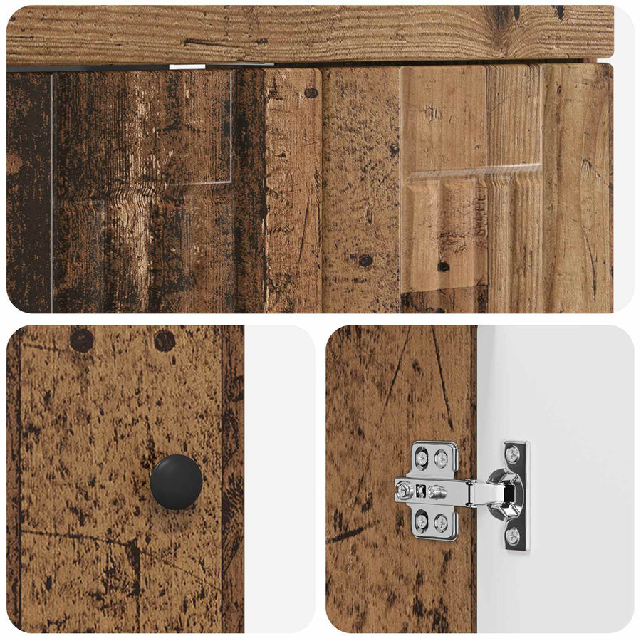 Badkamermeubelset Oud hout 56 x 37,5 x 81 cm Bewerkt hout