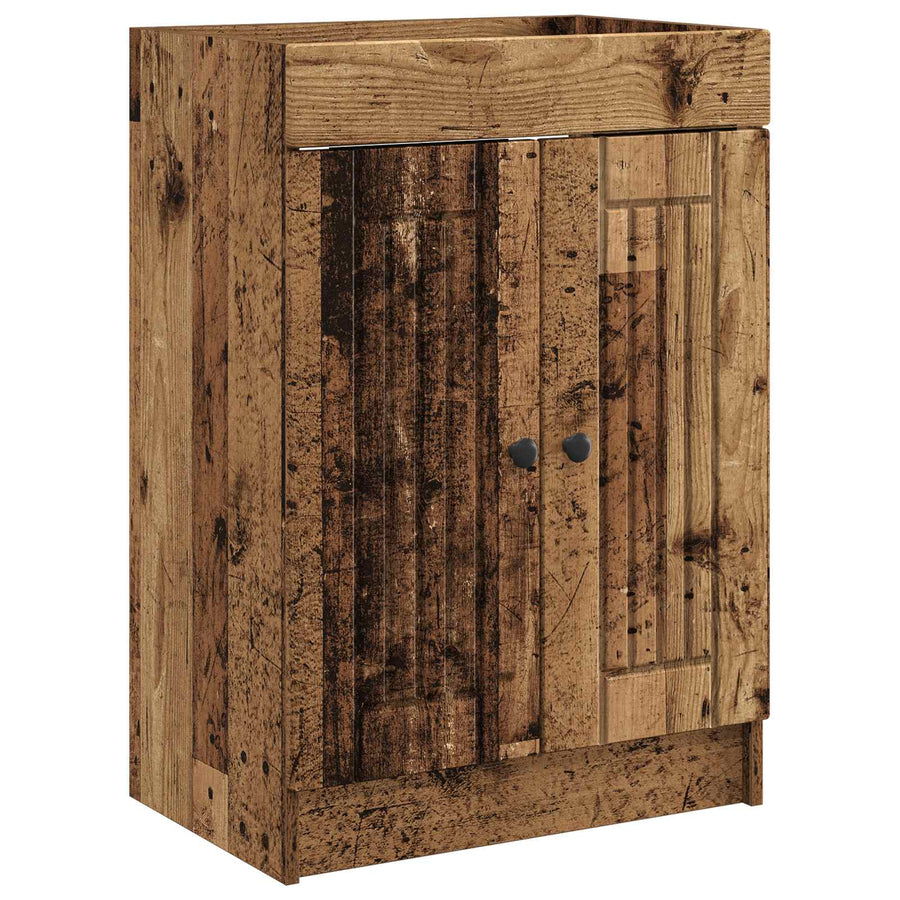 Badkamermeubelset Oud hout 56 x 37,5 x 81 cm Bewerkt hout