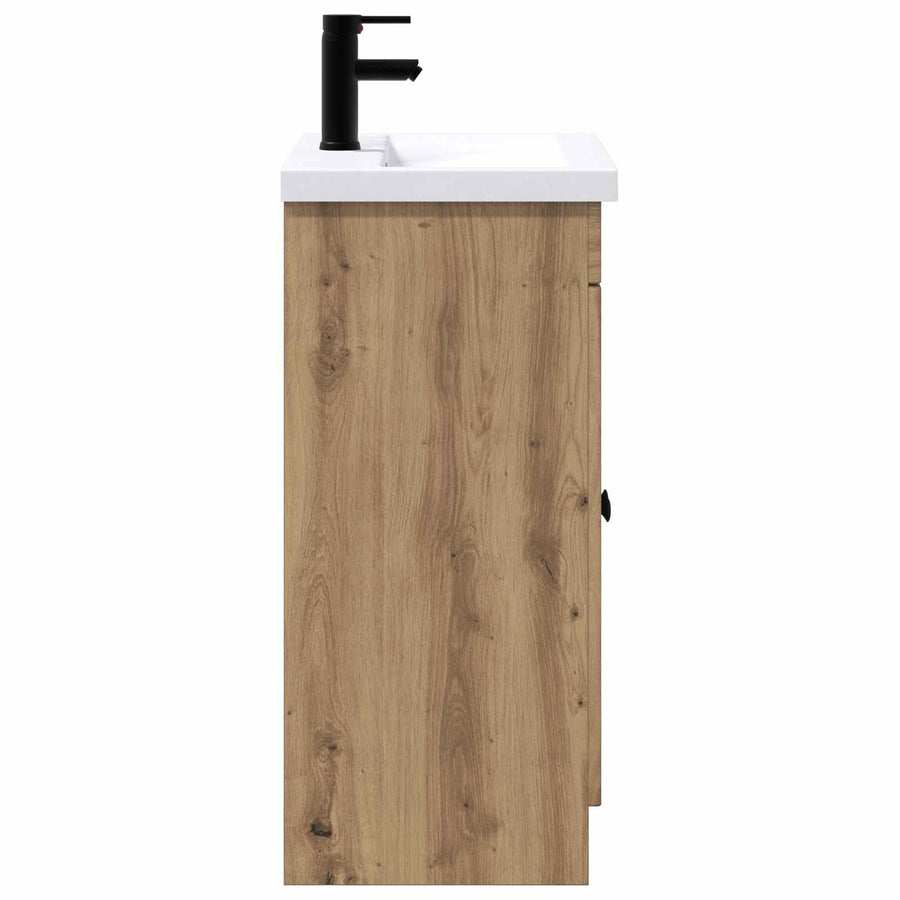 Badkamermeubelset Artisanaal eiken 56 x 37,5 x 81 cm