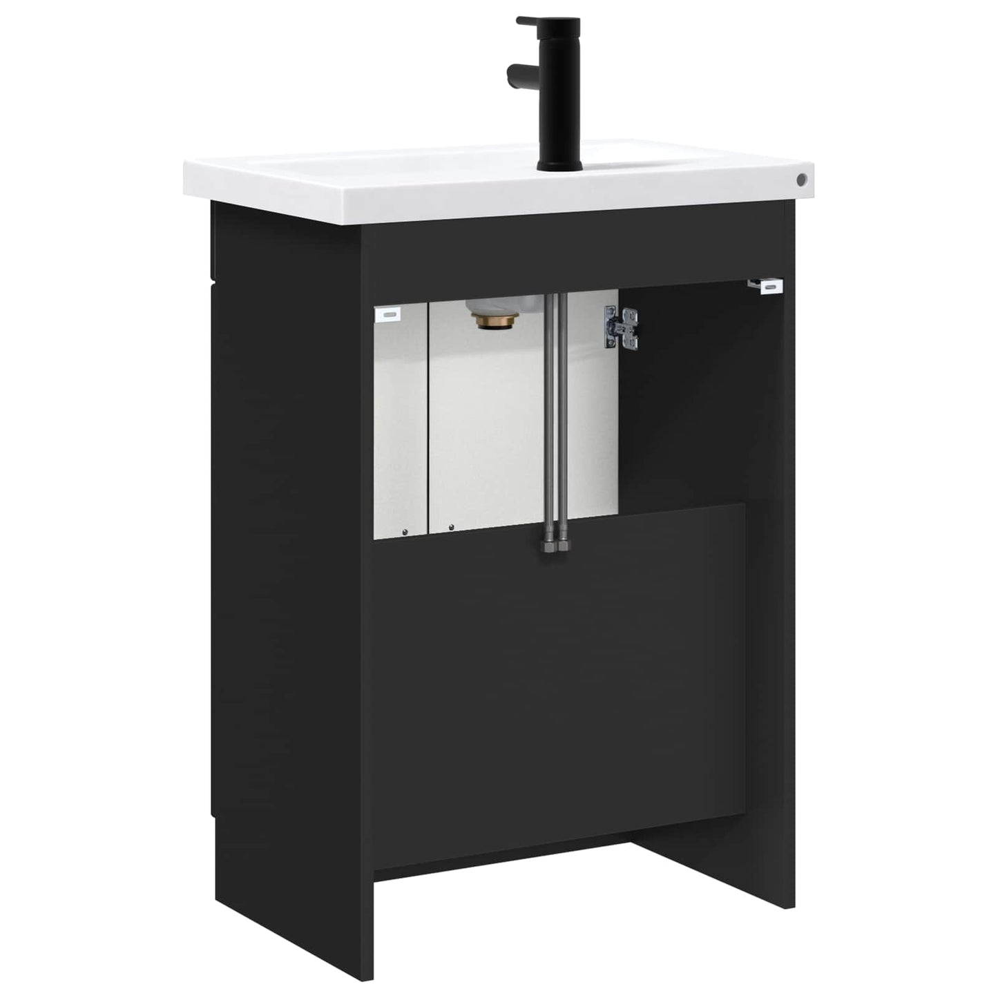 Badkamermeubelset Zwart 78,5 x 37,5 x 81 cm Bewerkt hout