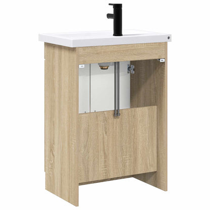 Badkamermeubelset Sonoma Eiken 78,5 x 37,5 x 81 cm Bewerkt hout
