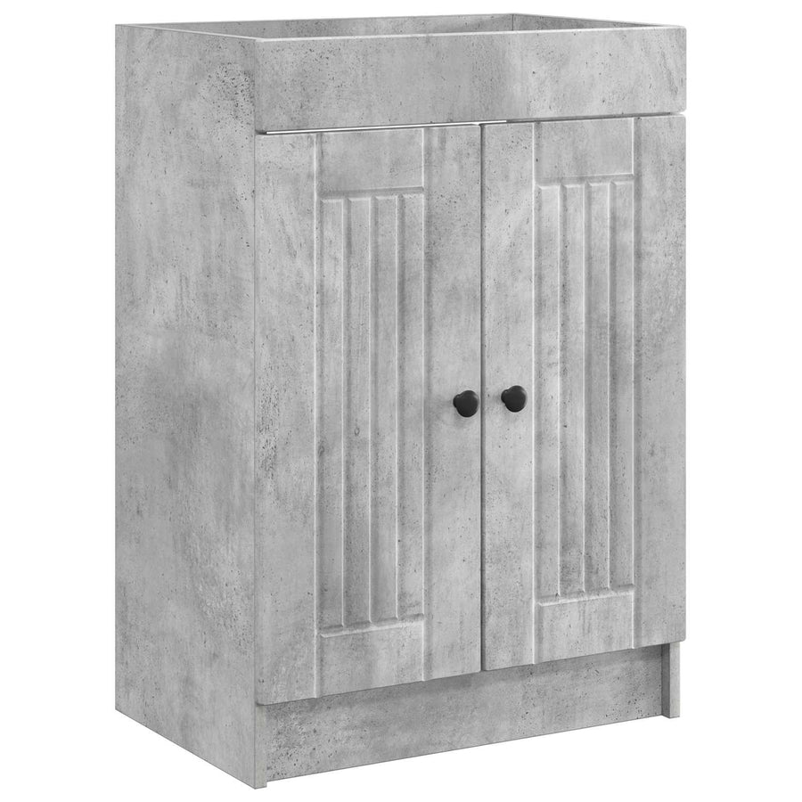 Badkamermeubelset Betongrijs 78,5 x 37,5 x 81 cm Bewerkt hout