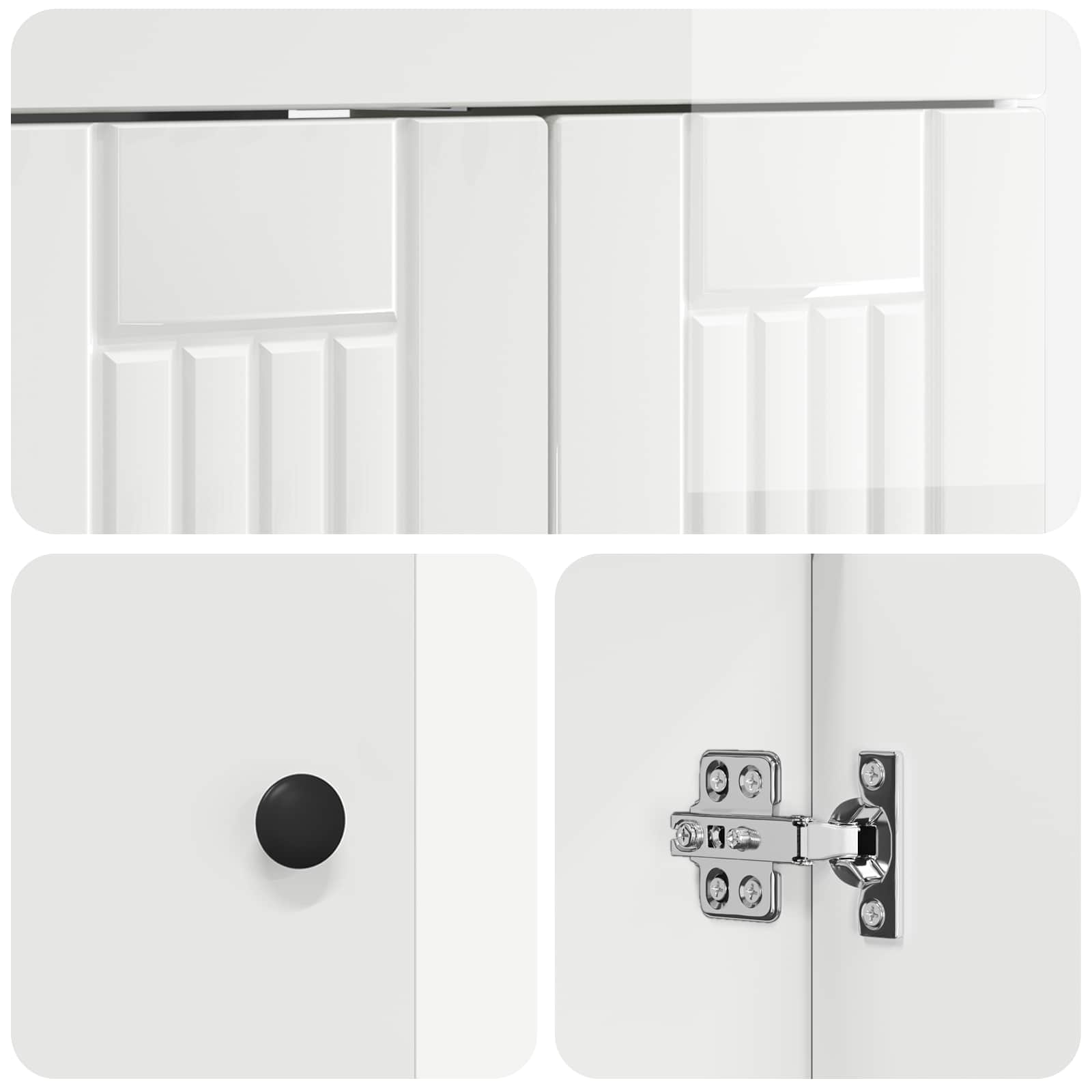 Badkamermeubelset Hoogglans Wit 78,5 x 37,5 x 81 cm
