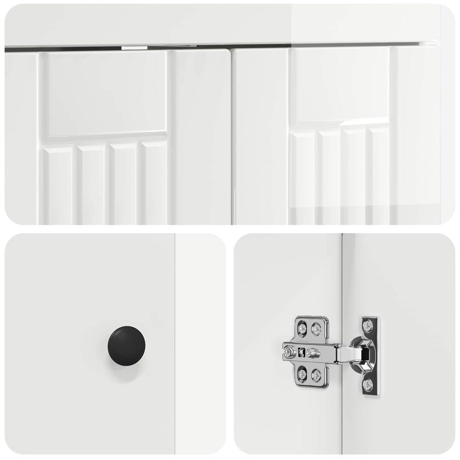 Badkamermeubelset Hoogglans Wit 78,5 x 37,5 x 81 cm