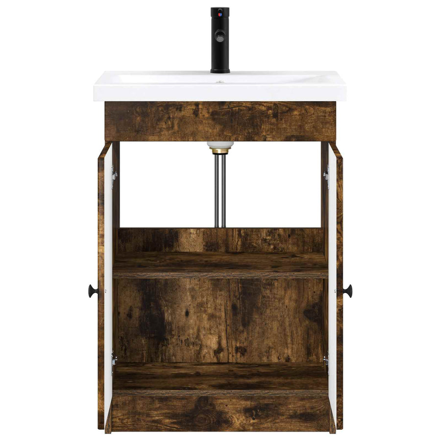 Badkamermeubelset Gerookt eiken 78,5 x 37,5 x 81 cm