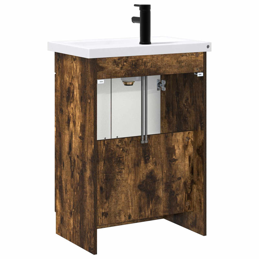 Badkamermeubelset Gerookt eiken 78,5 x 37,5 x 81 cm